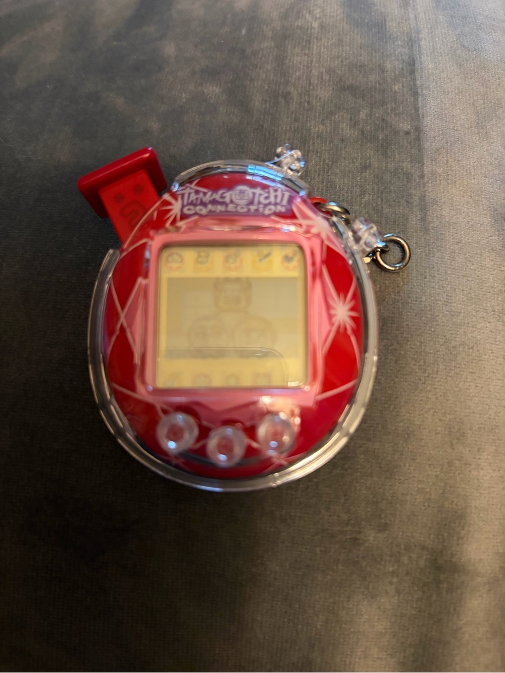 Tamagotchi Connection V5 Familitchi Brilliant Ruby 2008 Edition with Case!